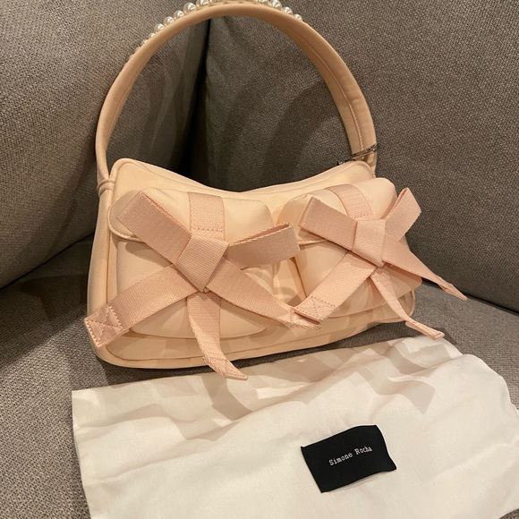 NEW Simone Rocha Pink Bow Pearl Bag - Picture 5 of 14